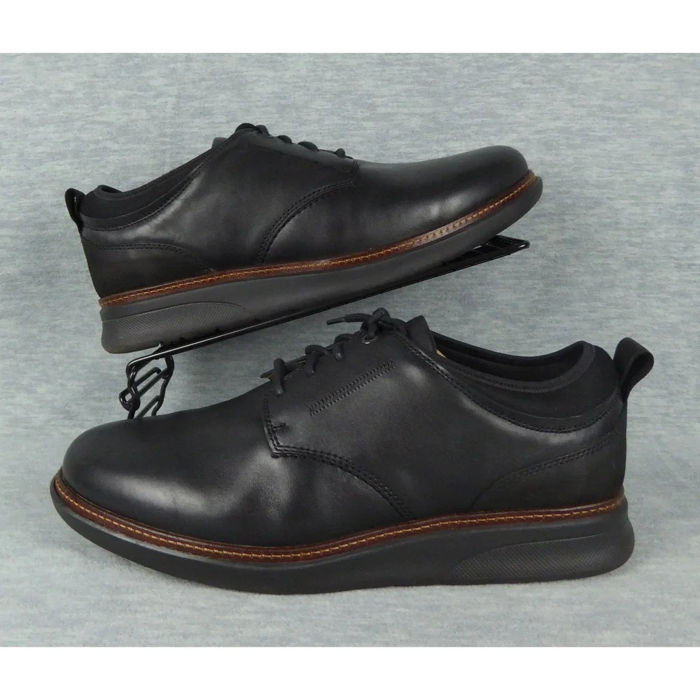 Samuel Hubbard Rafael Sport Lace Up Shoes Mens 14 XW Black Leather Sneakers